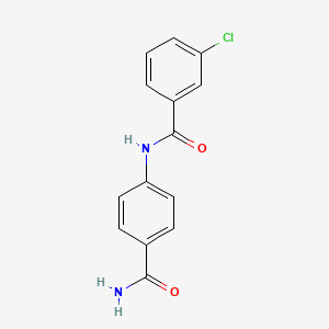 molecular formula C14H11ClN2O2 B5705717 N-(4-carbamoylphenyl)-3-chlorobenzamide 