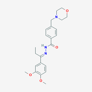 molecular formula C23H29N3O4 B5705736 N'-[(1E)-1-(3,4-Dimethoxyphenyl)propylidene]-4-[(morpholin-4-YL)methyl]benzohydrazide 