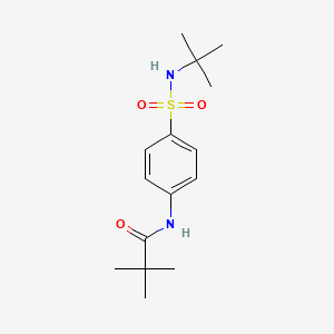 molecular formula C15H24N2O3S B5705805 N-[4-(tert-butylsulfamoyl)phenyl]-2,2-dimethylpropanamide 
