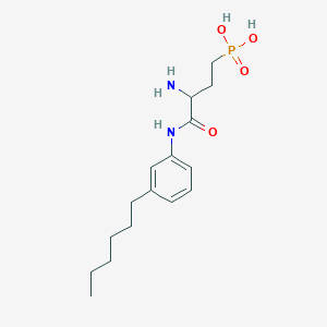 molecular formula C16H27N2O4P B570587 3-Amino-4-(3-hexylphenylamino)-4-oxobutylphosphonic acid CAS No. 909725-62-8