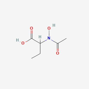 molecular formula C6H11NO4 B570588 2-[Acetyl(hydroxy)amino]butanoic acid CAS No. 112240-09-2
