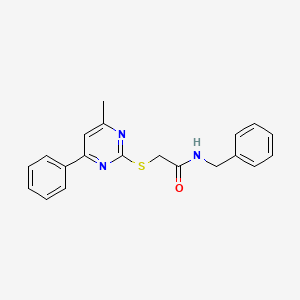 molecular formula C20H19N3OS B5705884 N-benzyl-2-[(4-methyl-6-phenylpyrimidin-2-yl)sulfanyl]acetamide 