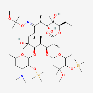 molecular formula C47H92N2O14Si2 B570590 Silylated erythromycin oxime ketal CAS No. 119665-76-8