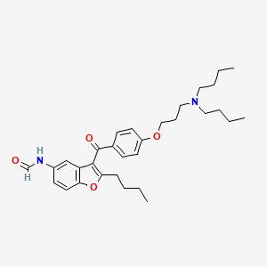 molecular formula C31H42N2O4 B570596 N-[2-Butyl-3-[4-[3-(dibutylamino)propoxy]benzoyl]-5-benzofuranyl]formamide CAS No. 1309381-32-5