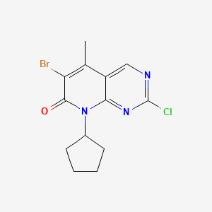 6-Bromo-2-chloro-8-cyclopentyl-5-methyl-8H-pyrido(2,3-d)pyrimidin-7-one