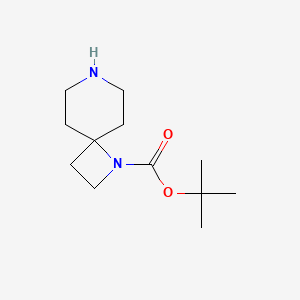 molecular formula C12H22N2O2 B570607 叔丁基 1,7-二氮杂螺[3.5]壬烷-1-羧酸盐 CAS No. 1216936-29-6
