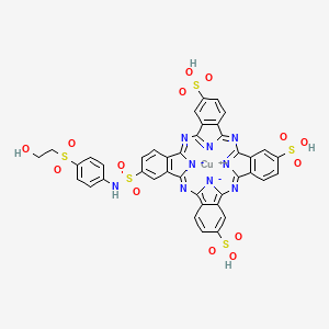 molecular formula C40H25CuN9O14S5 B570609 Reactive Blue 21 CAS No. 12236-86-1