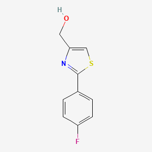 molecular formula C10H8FNOS B570610 (2-(4-Fluorophenyl)thiazol-4-yl)methanol CAS No. 885280-13-7