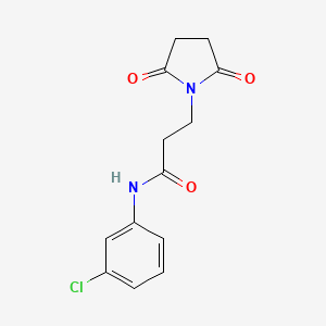 molecular formula C13H13ClN2O3 B5706133 N-(3-chlorophenyl)-3-(2,5-dioxopyrrolidin-1-yl)propanamide 