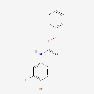 molecular formula C14H11BrFNO2 B570616 苄基(4-溴-3-氟苯基)氨基甲酸酯 CAS No. 510729-01-8