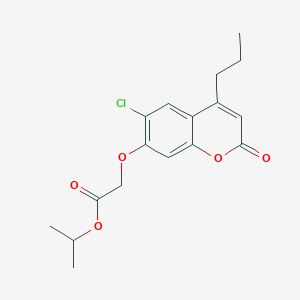 molecular formula C17H19ClO5 B5706279 propan-2-yl 2-[(6-chloro-2-oxo-4-propyl-2H-chromen-7-yl)oxy]acetate 