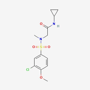 molecular formula C13H17ClN2O4S B5706384 N~2~-[(3-chloro-4-methoxyphenyl)sulfonyl]-N-cyclopropyl-N~2~-methylglycinamide 
