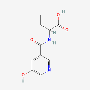 molecular formula C10H12N2O4 B570640 2-{[(5-Hydroxy-3-pyridinyl)carbonyl]amino}butanoic acid CAS No. 112193-37-0