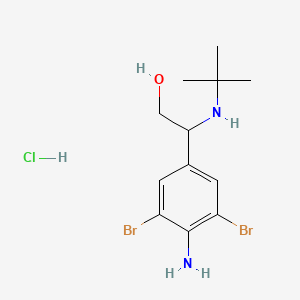 molecular formula C12H19Br2ClN2O B570647 2-(4-Amino-3,5-dibromophenyl)-2-(tert-butylamino)ethanol;hydrochloride CAS No. 1021154-79-9