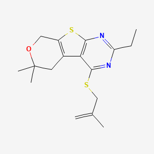 molecular formula C17H22N2OS2 B5706471 5-ethyl-12,12-dimethyl-3-(2-methylprop-2-enylsulfanyl)-11-oxa-8-thia-4,6-diazatricyclo[7.4.0.02,7]trideca-1(9),2(7),3,5-tetraene 