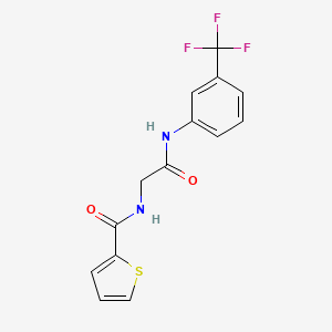 molecular formula C14H11F3N2O2S B5706475 N-(2-oxo-2-{[3-(trifluoromethyl)phenyl]amino}ethyl)thiophene-2-carboxamide 