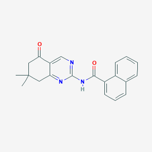 molecular formula C21H19N3O2 B5706501 N-(7,7-dimethyl-5-oxo-5,6,7,8-tetrahydroquinazolin-2-yl)naphthalene-1-carboxamide 