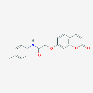molecular formula C20H19NO4 B5706593 N-(3,4-dimethylphenyl)-2-((4-methyl-2-oxo-2H-chromen-7-yl)oxy)acetamide 