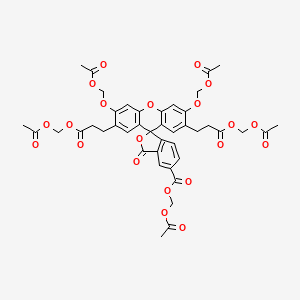 molecular formula C42H40O21 B570660 BCECF-acetoxymethyl CAS No. 117464-70-7