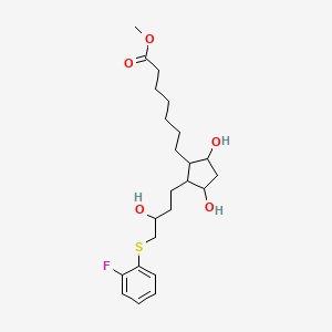 Methyl 7-(2-{4-[(2-fluorophenyl)sulfanyl]-3-hydroxybutyl}-3,5-dihydroxycyclopentyl)heptanoate