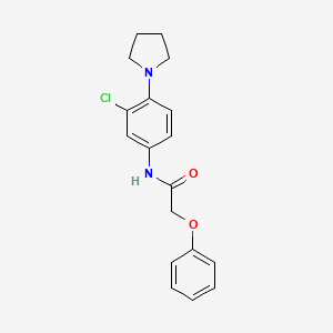 molecular formula C18H19ClN2O2 B5706618 N-(3-chloro-4-pyrrolidin-1-ylphenyl)-2-phenoxyacetamide 