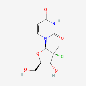 B570663 1-((2R,3R,4R,5R)-3-chloro-4-hydroxy-5-(hydroxymethyl)-3-methyltetrahydrofuran-2-yl)pyrimidine-2,4(1H,3H)-dione CAS No. 1496551-72-4