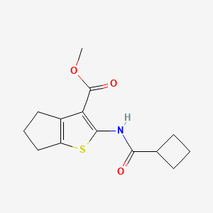 molecular formula C14H17NO3S B5706635 METHYL 2-CYCLOBUTANEAMIDO-4H,5H,6H-CYCLOPENTA[B]THIOPHENE-3-CARBOXYLATE 