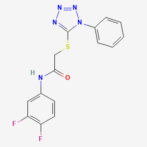molecular formula C15H11F2N5OS B5706639 N-(3,4-difluorophenyl)-2-[(1-phenyl-1H-tetrazol-5-yl)sulfanyl]acetamide 