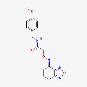 molecular formula C16H18N4O4 B5706643 2-{[(4E)-6,7-dihydro-2,1,3-benzoxadiazol-4(5H)-ylideneamino]oxy}-N-(4-methoxybenzyl)acetamide 