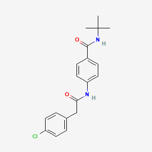 molecular formula C19H21ClN2O2 B5706736 N-tert-butyl-4-{[(4-chlorophenyl)acetyl]amino}benzamide 
