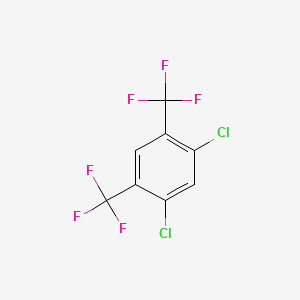 molecular formula C8H2Cl2F6 B570674 1,5-Dichloro-2,4-bis(trifluoromethyl)benzene CAS No. 116412-77-2