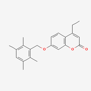 molecular formula C22H24O3 B5706790 4-ETHYL-7-[(2,3,5,6-TETRAMETHYLPHENYL)METHOXY]-2H-CHROMEN-2-ONE 