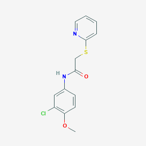 molecular formula C14H13ClN2O2S B5706827 N-(3-chloro-4-methoxyphenyl)-2-(pyridin-2-ylsulfanyl)acetamide 