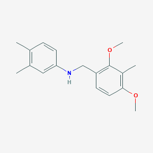 molecular formula C18H23NO2 B5706877 N-[(2,4-dimethoxy-3-methylphenyl)methyl]-3,4-dimethylaniline 
