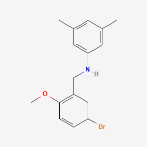 molecular formula C16H18BrNO B5706899 N-[(5-bromo-2-methoxyphenyl)methyl]-3,5-dimethylaniline 