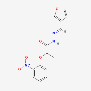 molecular formula C14H13N3O5 B5706934 N'-(3-furylmethylene)-2-{2-nitrophenoxy}propanohydrazide 