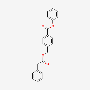 molecular formula C22H18O4 B5706949 Phenyl 4-{[(2-phenylacetyl)oxy]methyl}benzoate 