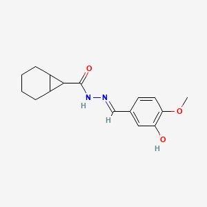 molecular formula C16H20N2O3 B5706962 N-[(E)-(3-hydroxy-4-methoxyphenyl)methylideneamino]bicyclo[4.1.0]heptane-7-carboxamide 