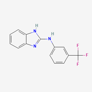 molecular formula C14H10F3N3 B5706969 N-(Benzimidazol-2-yl)-3-(trifluoromethyl)aniline CAS No. 83318-23-4