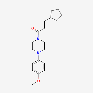 molecular formula C19H28N2O2 B5707151 3-Cyclopentyl-1-[4-(4-methoxyphenyl)piperazin-1-yl]propan-1-one 