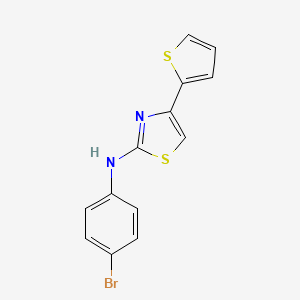 molecular formula C13H9BrN2S2 B5707229 N-(4-bromophenyl)-4-thiophen-2-yl-1,3-thiazol-2-amine 