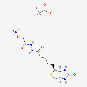 molecular formula C14H22F3N5O6S B570723 Aldehyde Reactive Probe (trifluoroacetate salt) CAS No. 627090-10-2