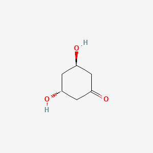 molecular formula C6H10O3 B570724 (3R,5R)-3,5-Dihydroxycyclohexan-1-one CAS No. 165523-04-6