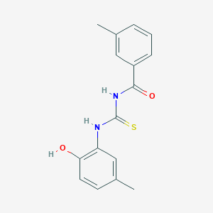 molecular formula C16H16N2O2S B5707242 N-[(2-hydroxy-5-methylphenyl)carbamothioyl]-3-methylbenzamide 