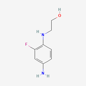 molecular formula C8H11FN2O B570725 2-[(4-Amino-2-fluorophenyl)amino]ethanol CAS No. 1039868-68-2