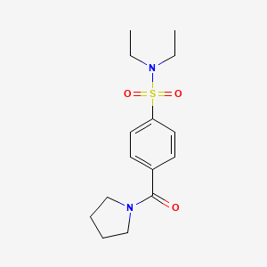 molecular formula C15H22N2O3S B5707283 N,N-diethyl-4-(pyrrolidine-1-carbonyl)benzenesulfonamide 