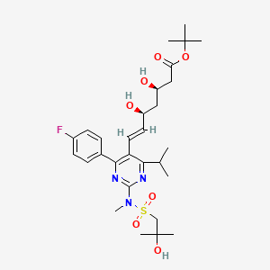 molecular formula C29H42FN3O7S B570738 S-Desmethyl-S-(2-hydroxy-2-methylpropyl) Rosuvastatin tert-Butyl Ester CAS No. 1714147-49-5