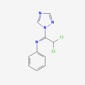 molecular formula C10H8Cl2N4 B5707400 N-[(E)-2,2-DICHLORO-1-(1H-1,2,4-TRIAZOL-1-YL)ETHYLIDENE]-N-PHENYLAMINE 