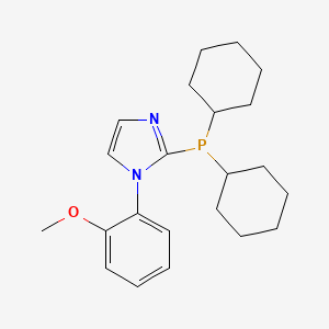 molecular formula C22H31N2OP B570745 2-(Dicyclohexylphosphino)-1-(2-methoxyphenyl)-1H-Imidazole CAS No. 1425052-90-9