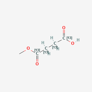molecular formula C5H8O4 B570747 4-methoxy-4-oxo(1,2,3,4-13C4)butanoic acid CAS No. 878205-29-9